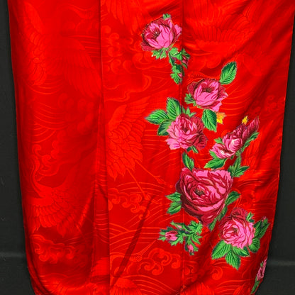 "Applique Roses" Vintage Furisode Kimono