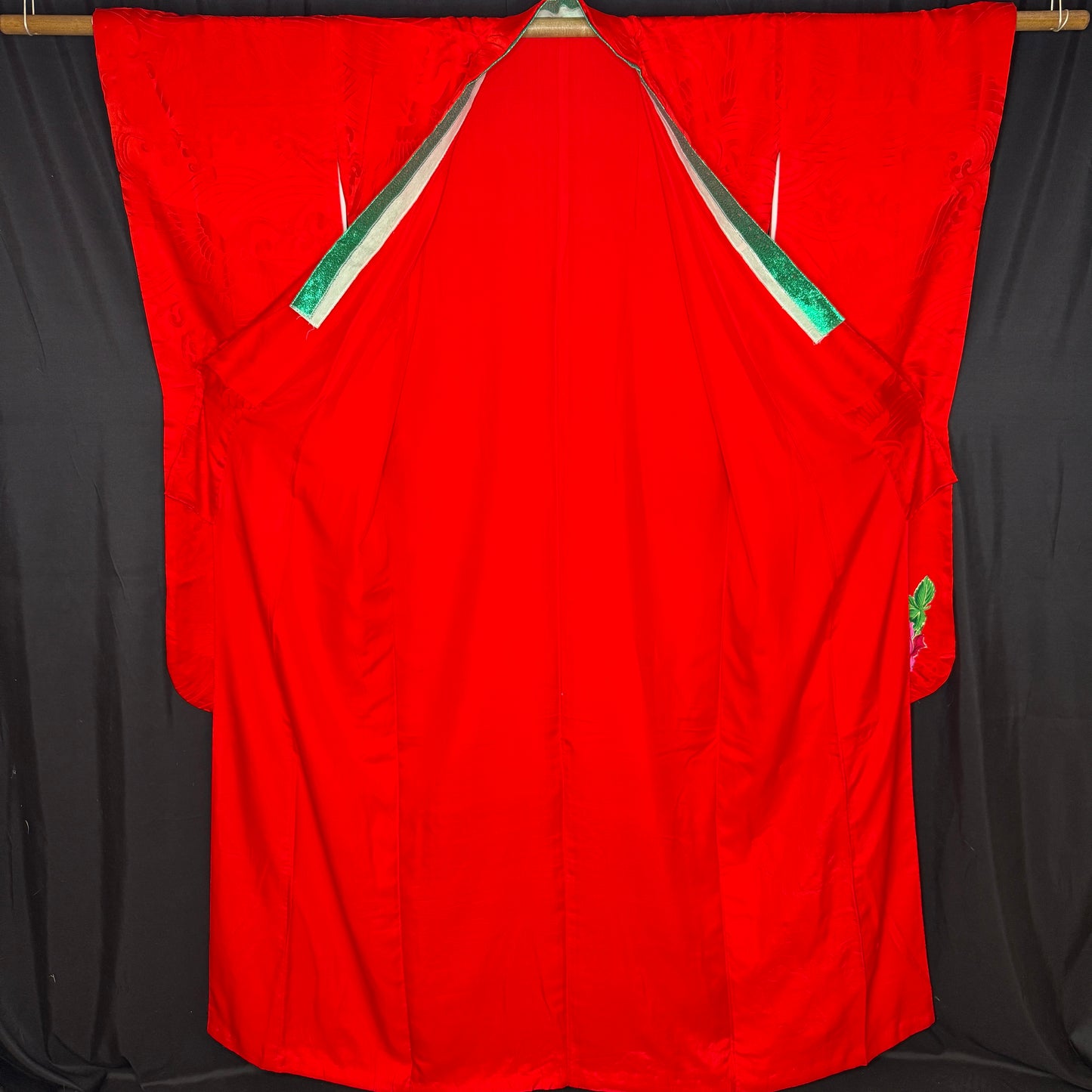 "Applique Roses" Vintage Furisode Kimono