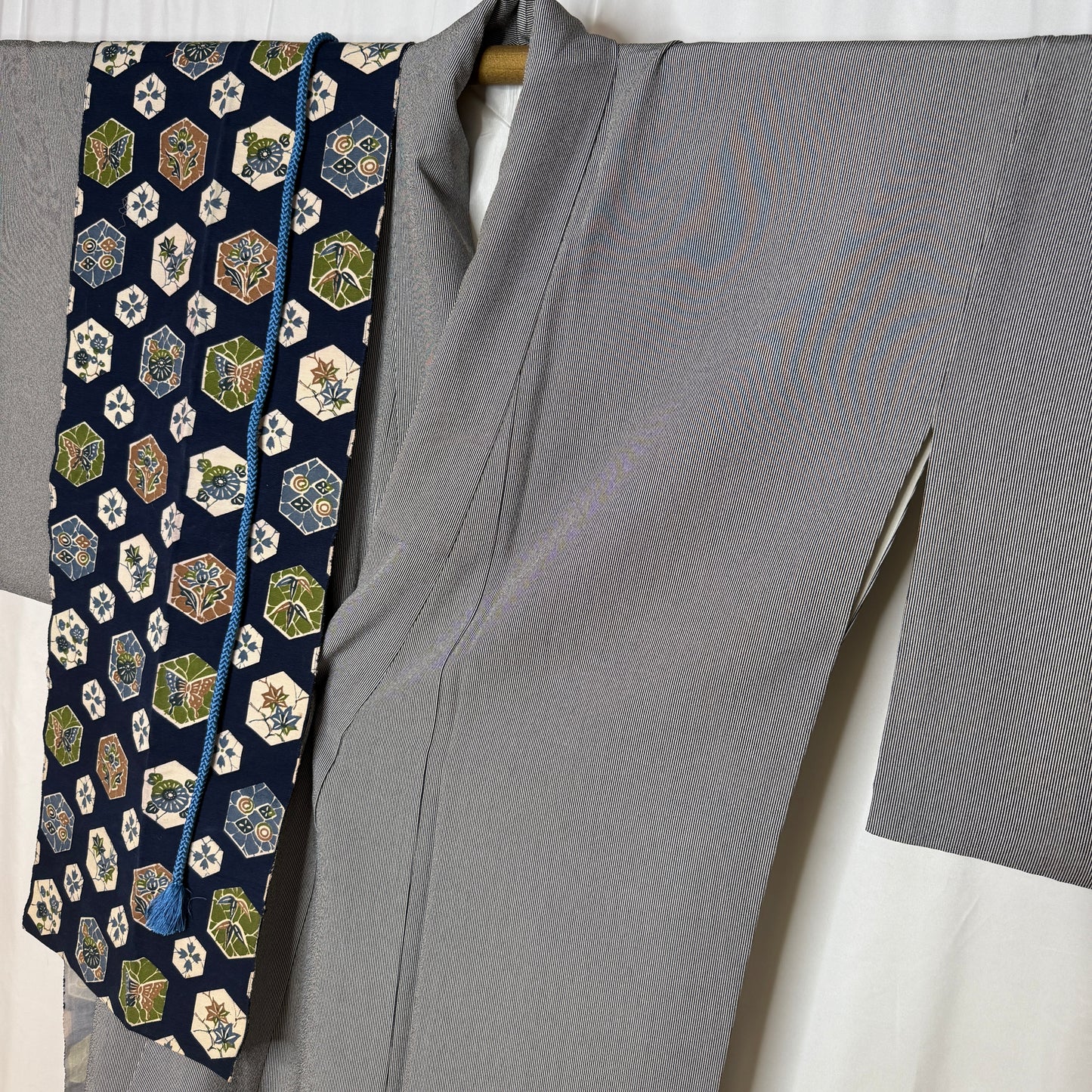 "Quiet Rain" Kimono Obi Set