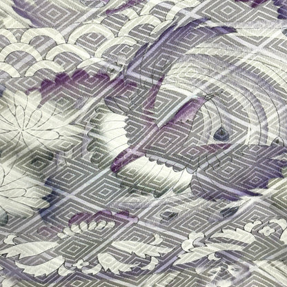 "Sapphire and Silver" Vintage Furisode Kimono