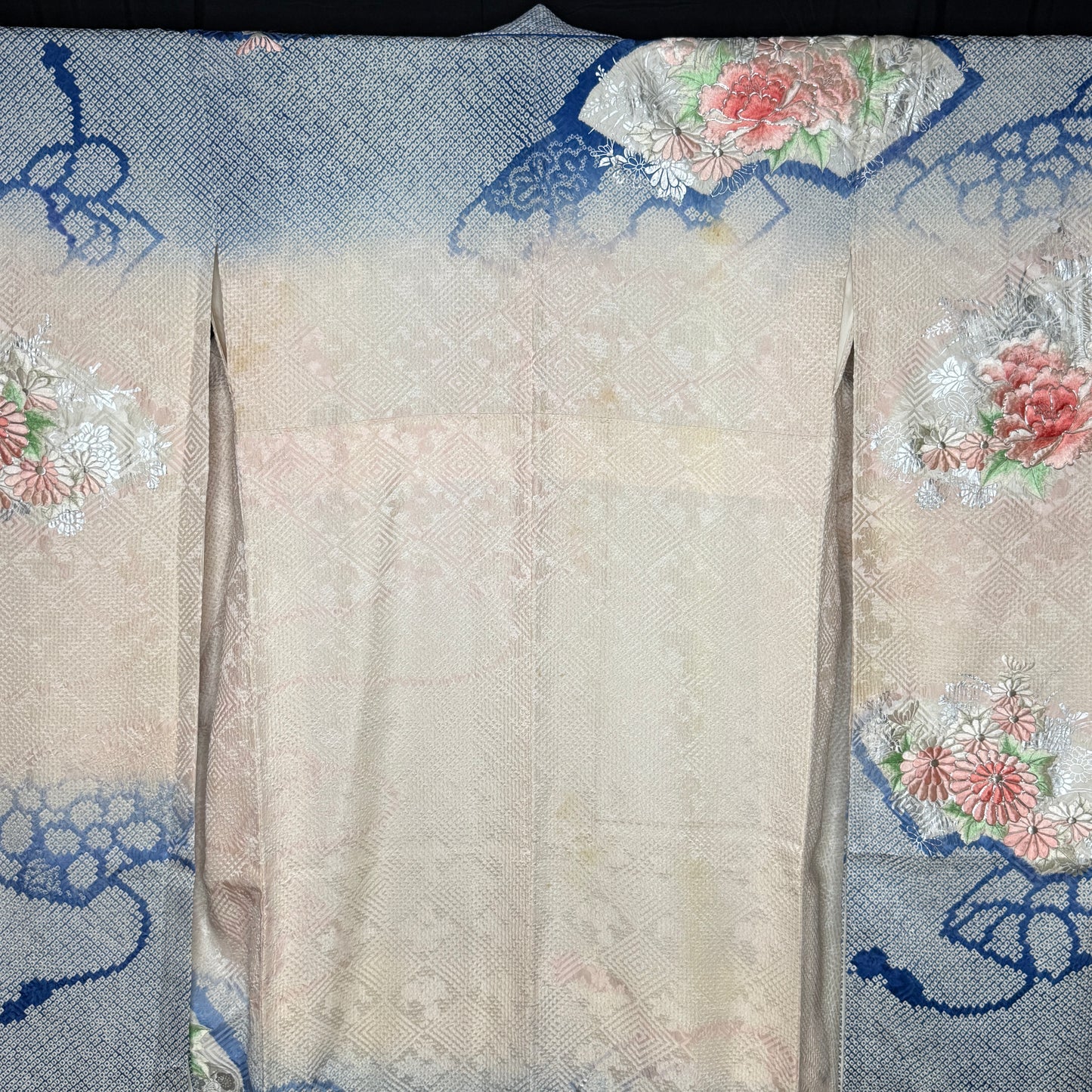 "Blue Breeze" Vintage Furisode Kimono