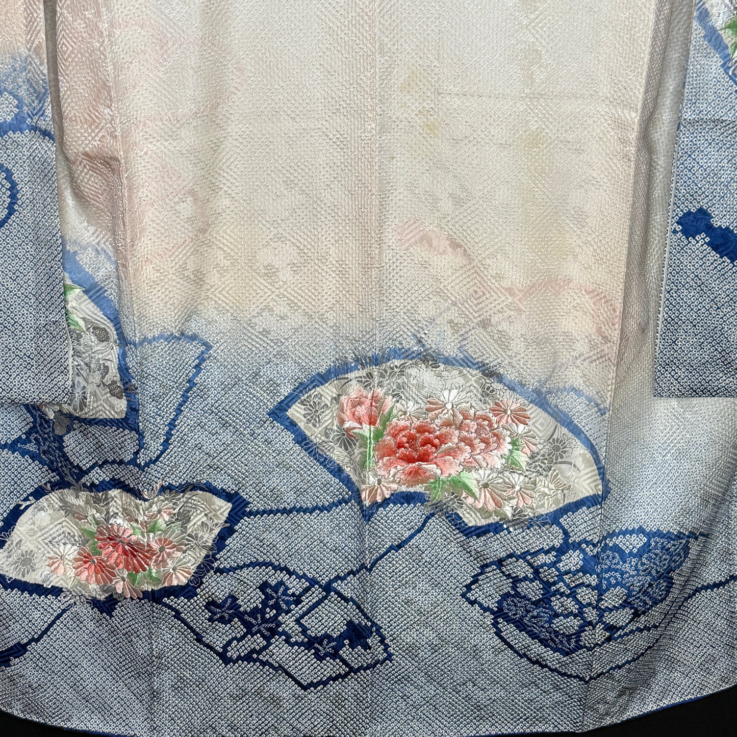 "Blue Breeze" Vintage Furisode Kimono