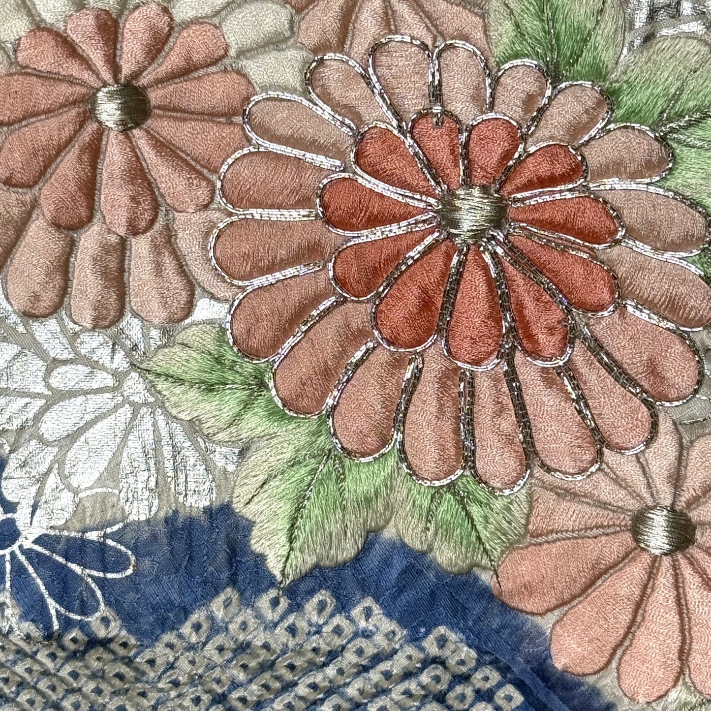 "Blue Breeze" Vintage Furisode Kimono