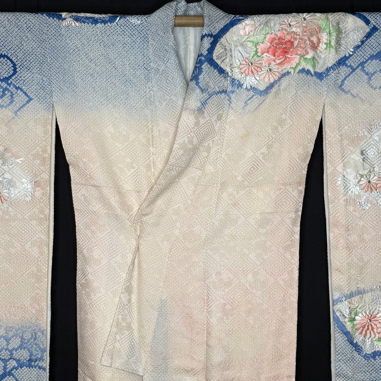 "Blue Breeze" Vintage Furisode Kimono