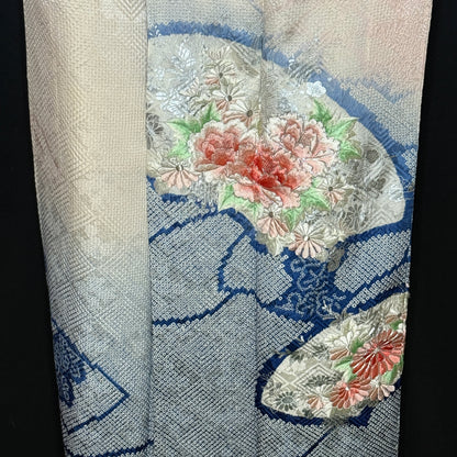 "Blue Breeze" Vintage Furisode Kimono
