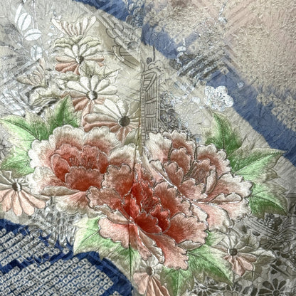 "Blue Breeze" Vintage Furisode Kimono