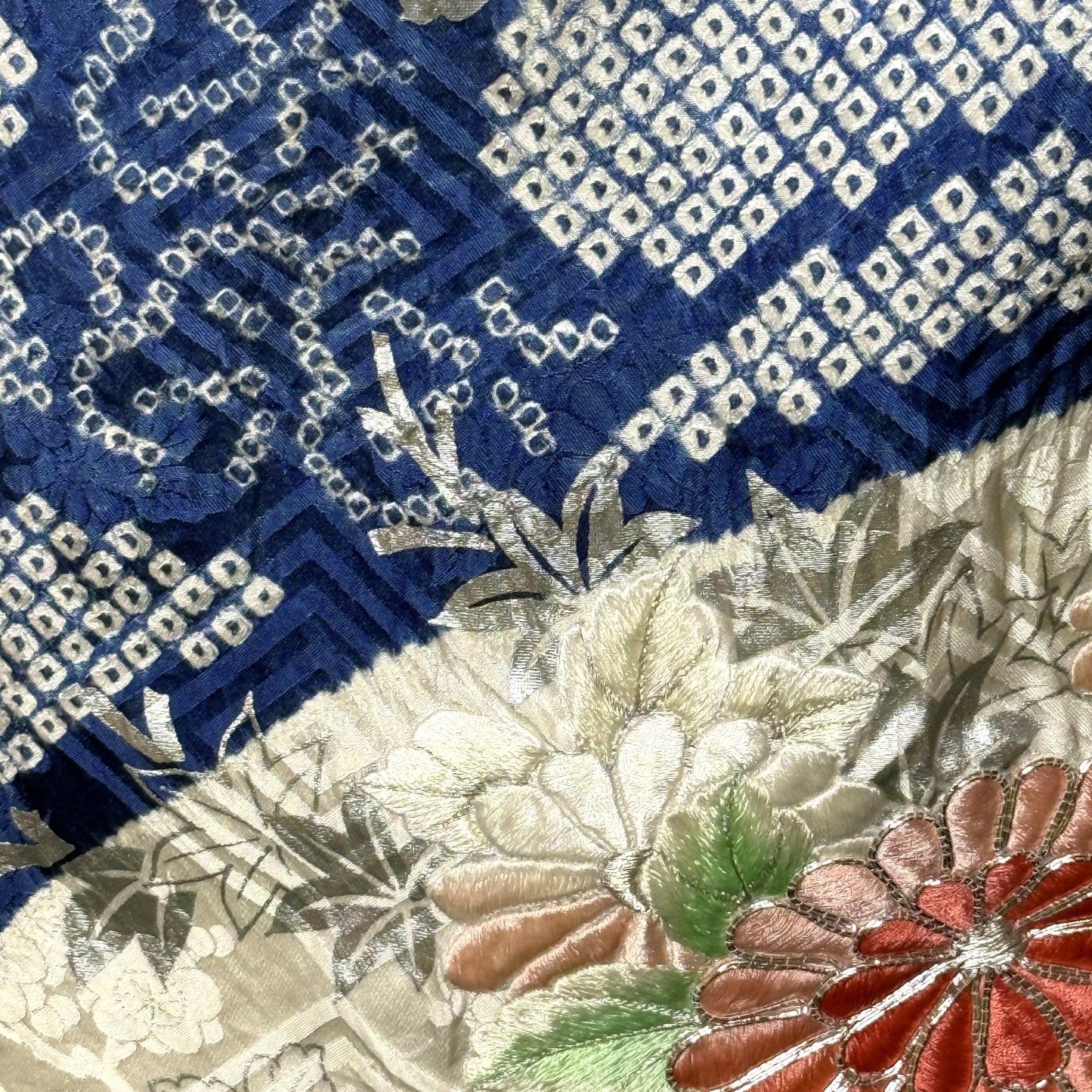 "Blue Breeze" Vintage Furisode Kimono