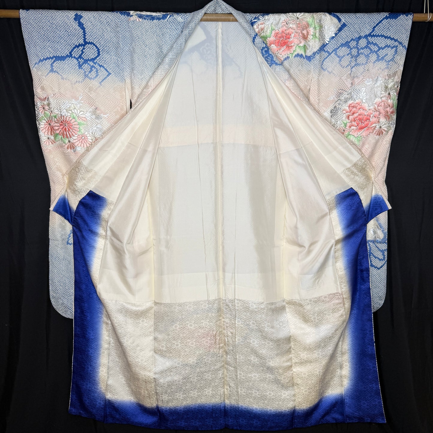 "Blue Breeze" Vintage Furisode Kimono