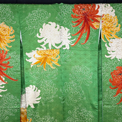 "Gilded Blooms" Vintage Furisode Kimono