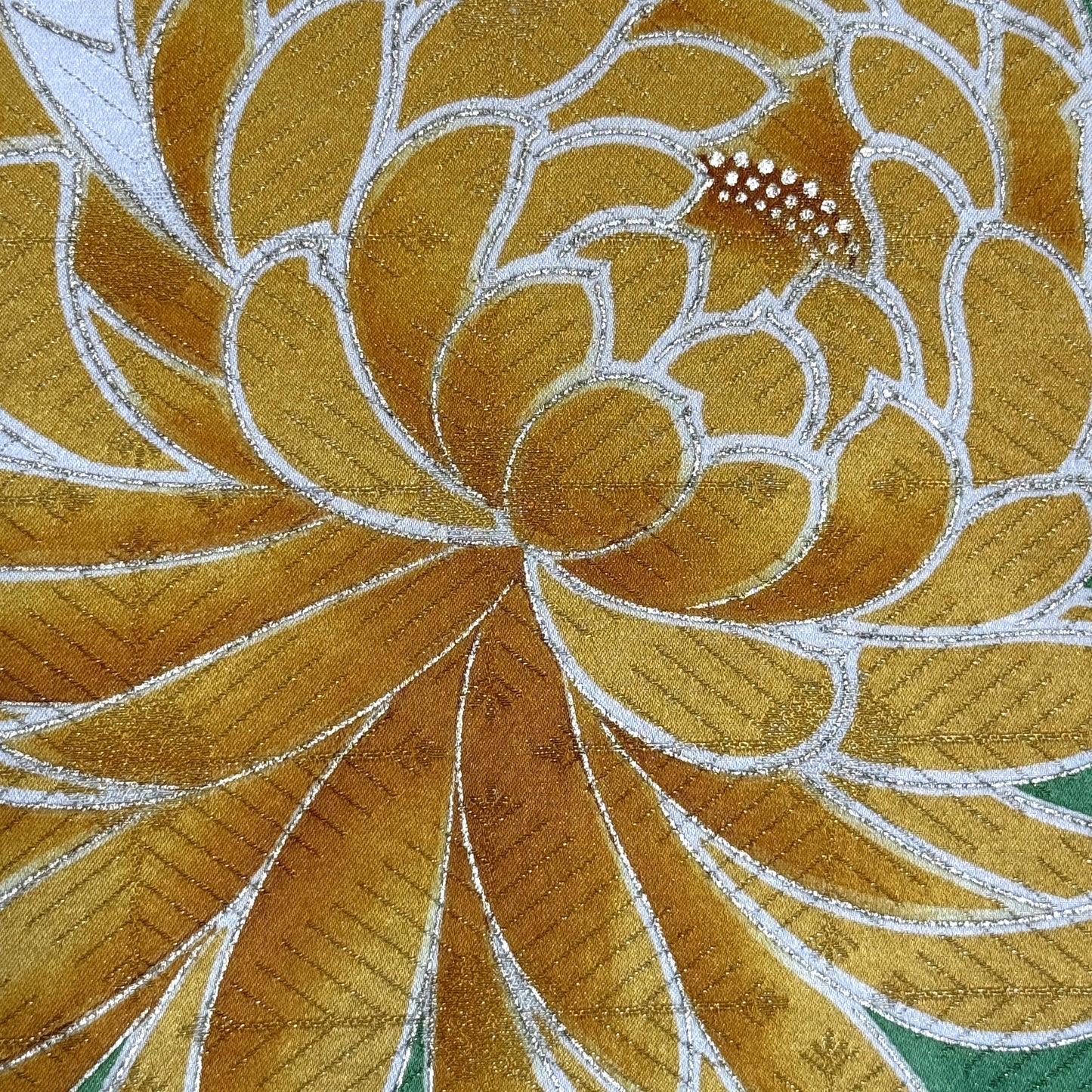 "Gilded Blooms" Vintage Furisode Kimono