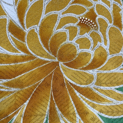 "Gilded Blooms" Vintage Furisode Kimono