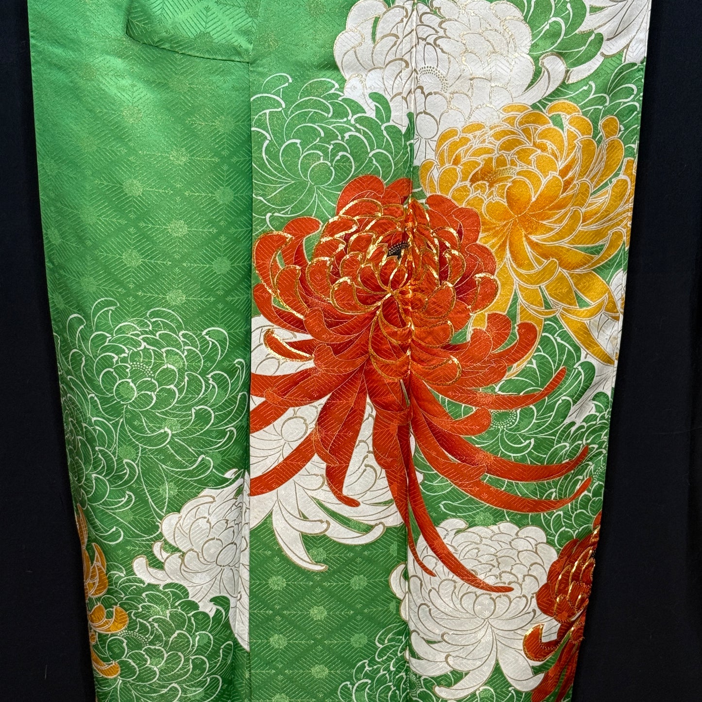 "Gilded Blooms" Vintage Furisode Kimono
