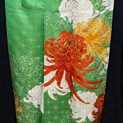 "Gilded Blooms" Vintage Furisode Kimono