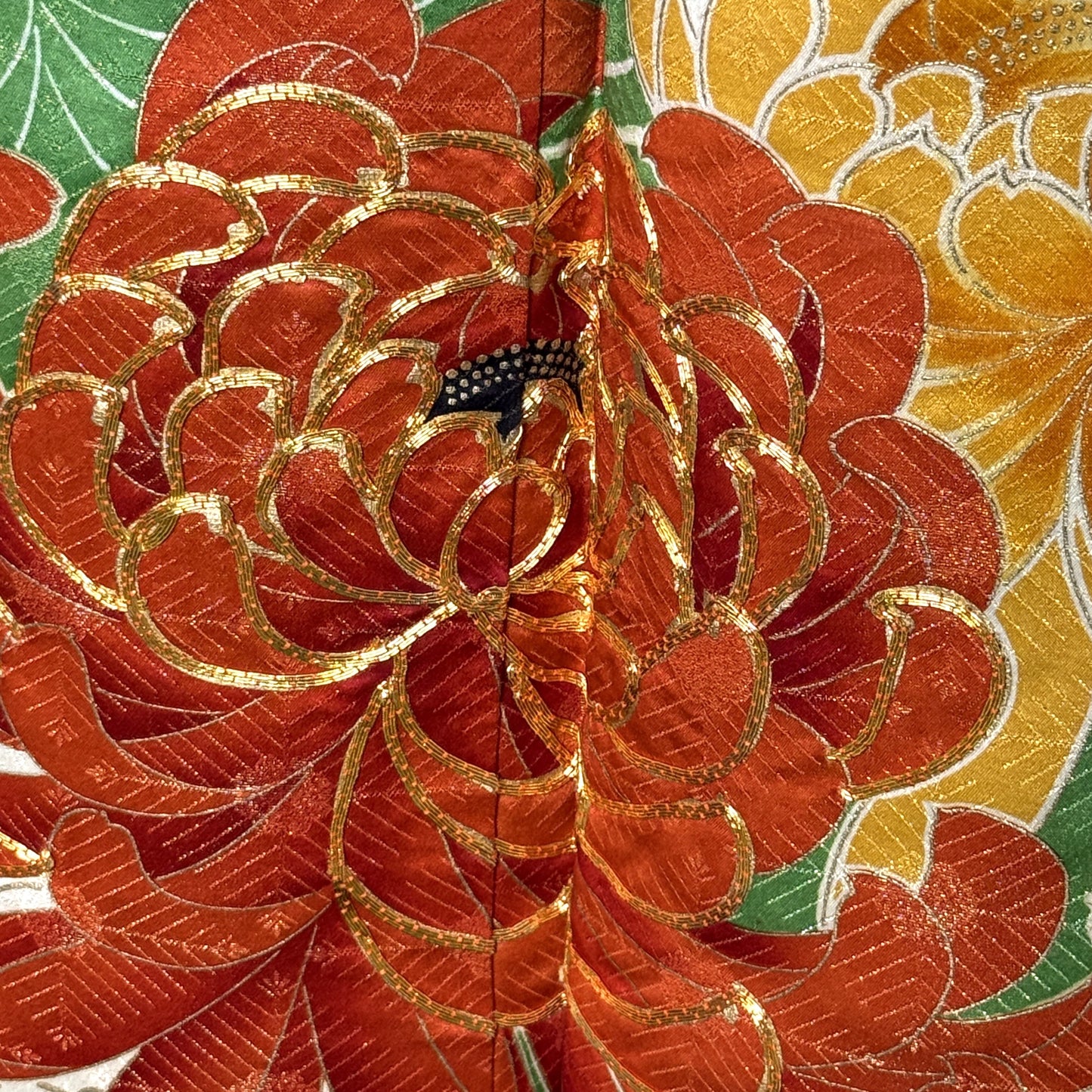 "Gilded Blooms" Vintage Furisode Kimono