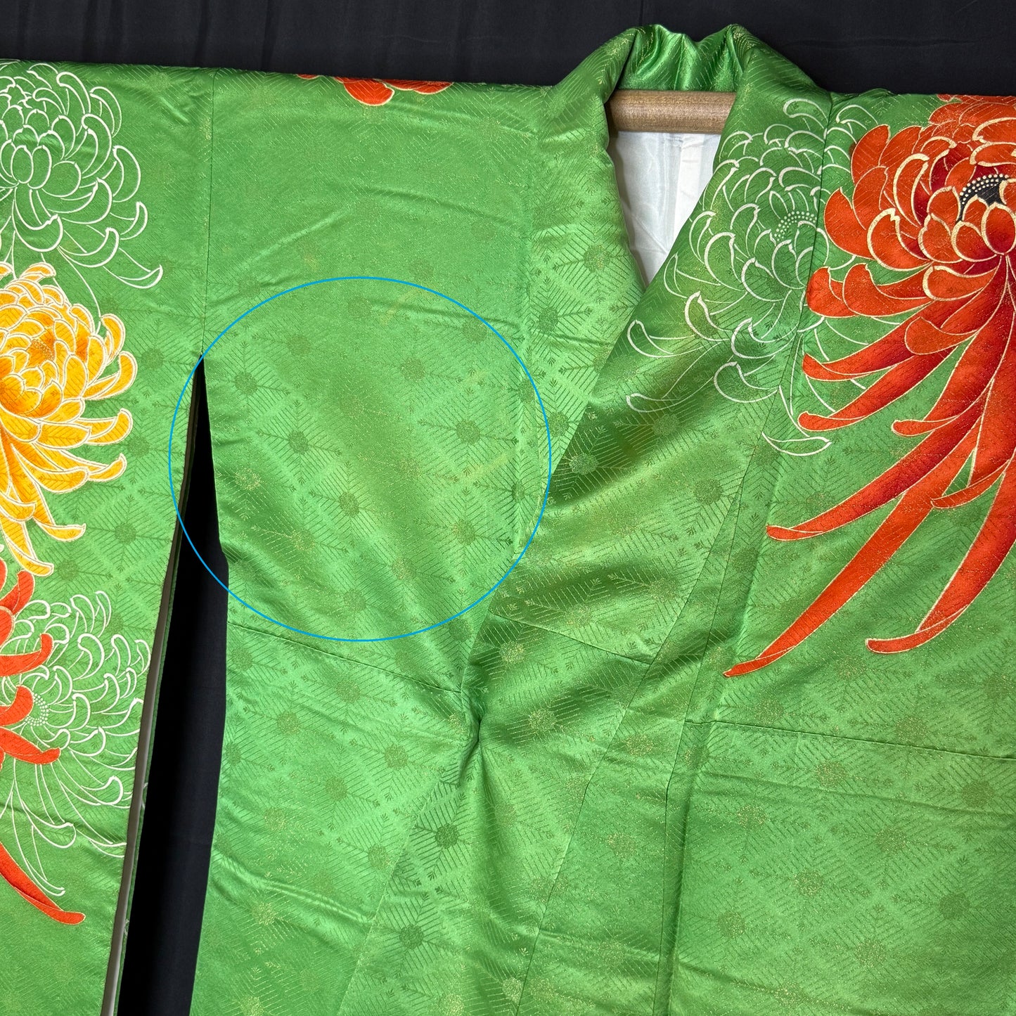 "Gilded Blooms" Vintage Furisode Kimono