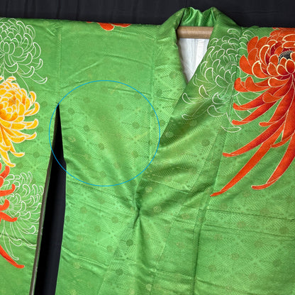 "Gilded Blooms" Vintage Furisode Kimono