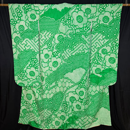 "Kyoto Shibori" Vintage Furisode Kimono
