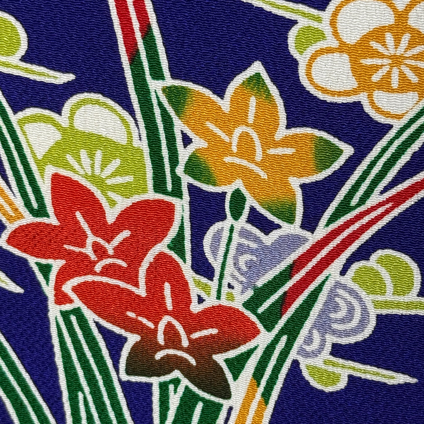 "Cobalt Stream" Vintage Furisode Kimono