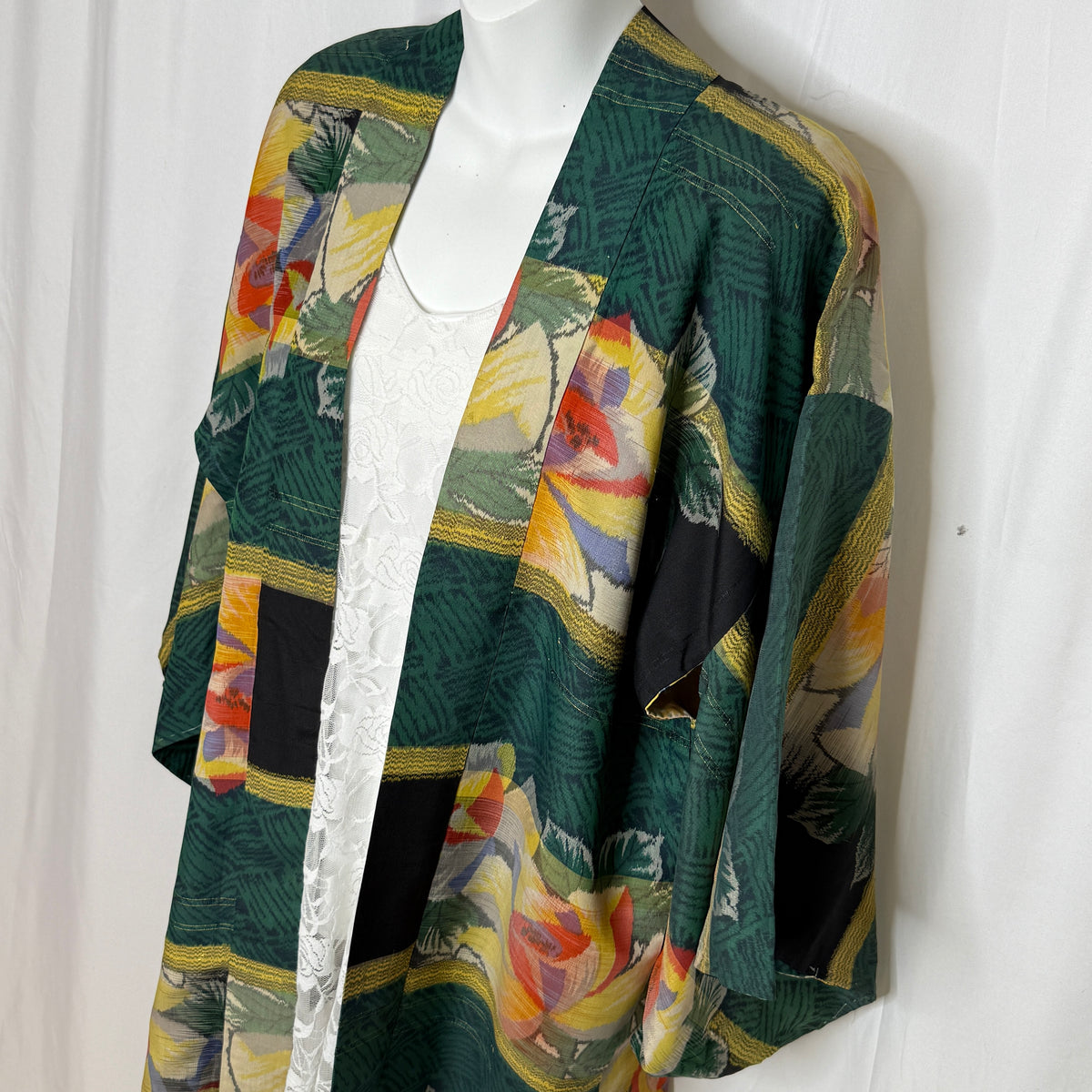 "Ikat Blooms" Vintage Haori Jacket