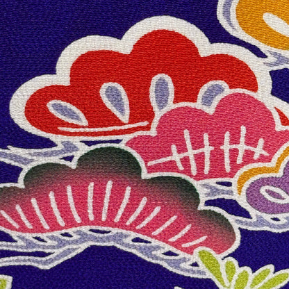 "Cobalt Stream" Vintage Furisode Kimono