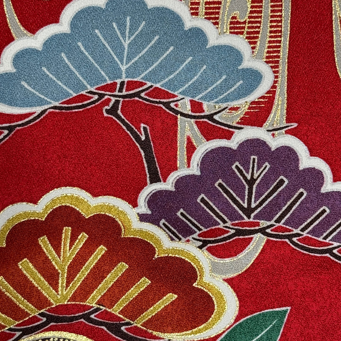 "Flowing Swirls" Vintage Furisode Kimono