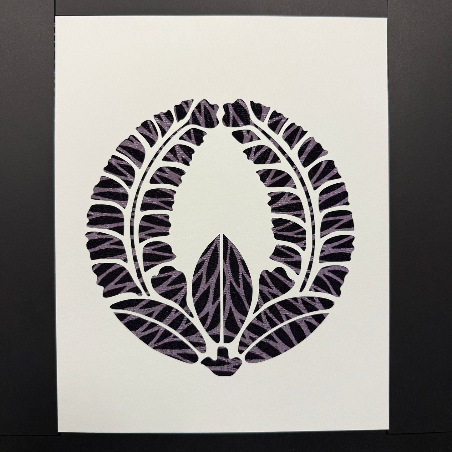 "Wisteria Crest" Katagami Art