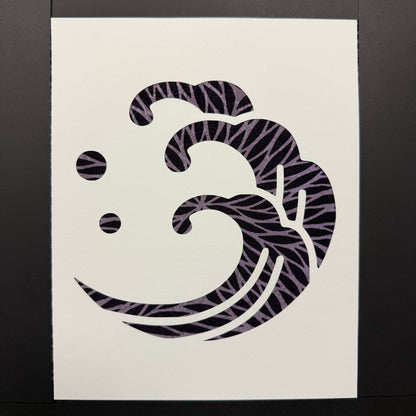 "Wave Crest" Katagami Art