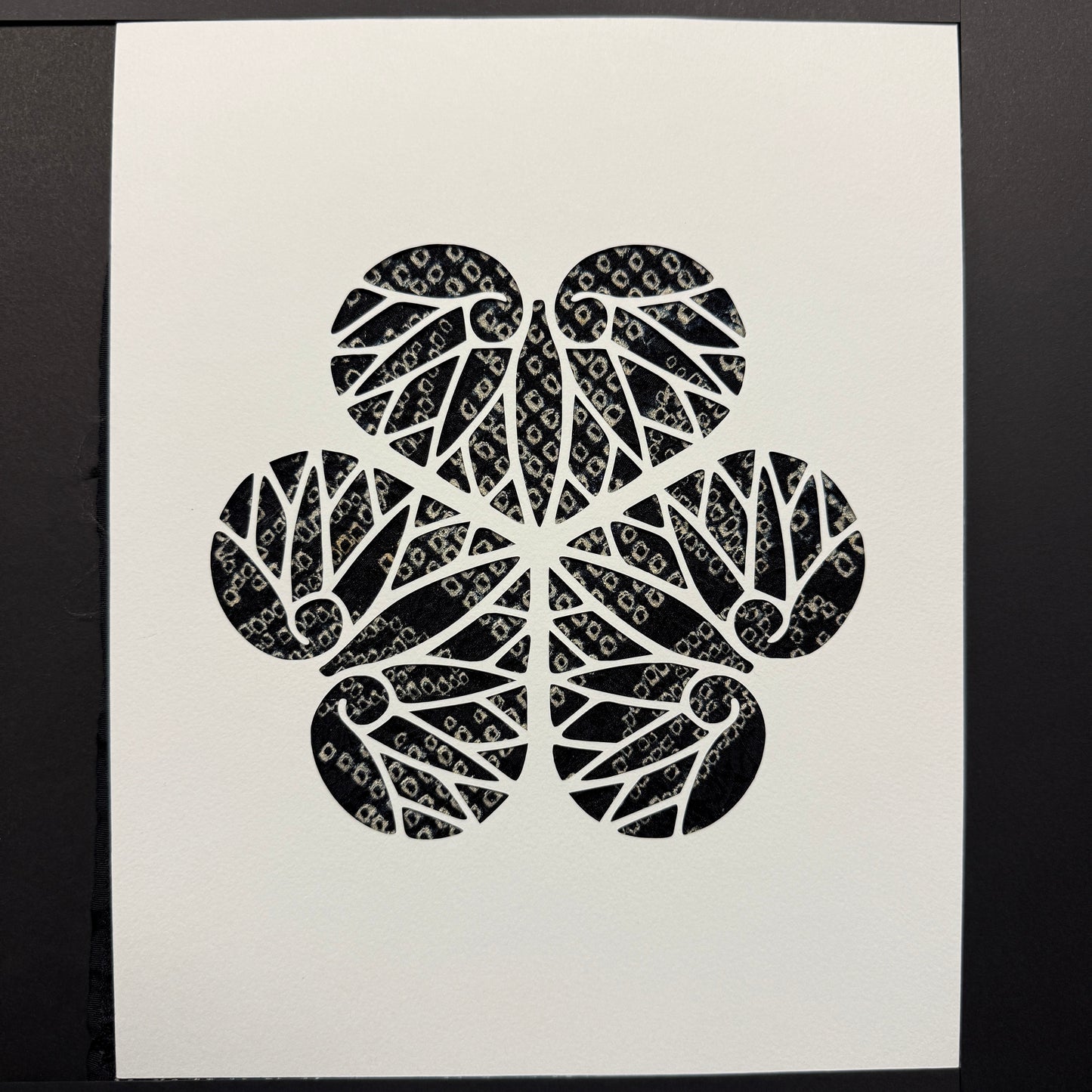 "Hollyhock" Katagami Art