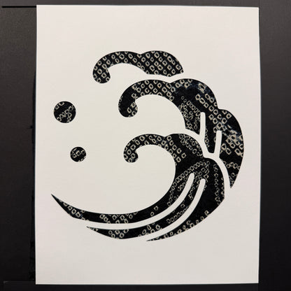 "Wave Crest" Katagami Art