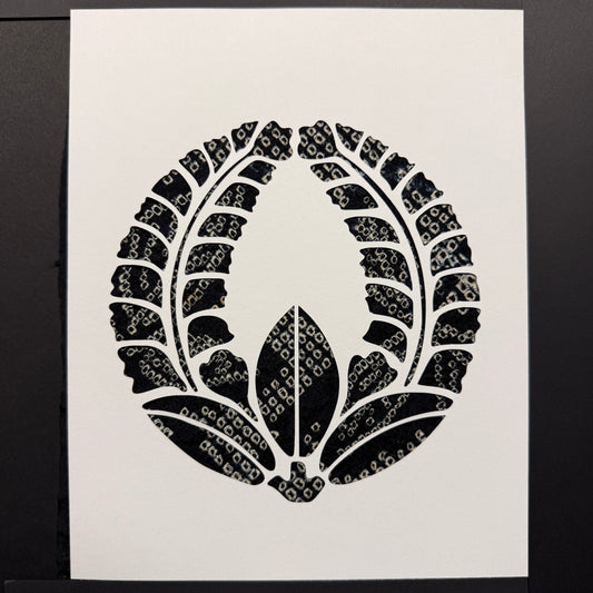 "Wisteria Crest" Katagami Art