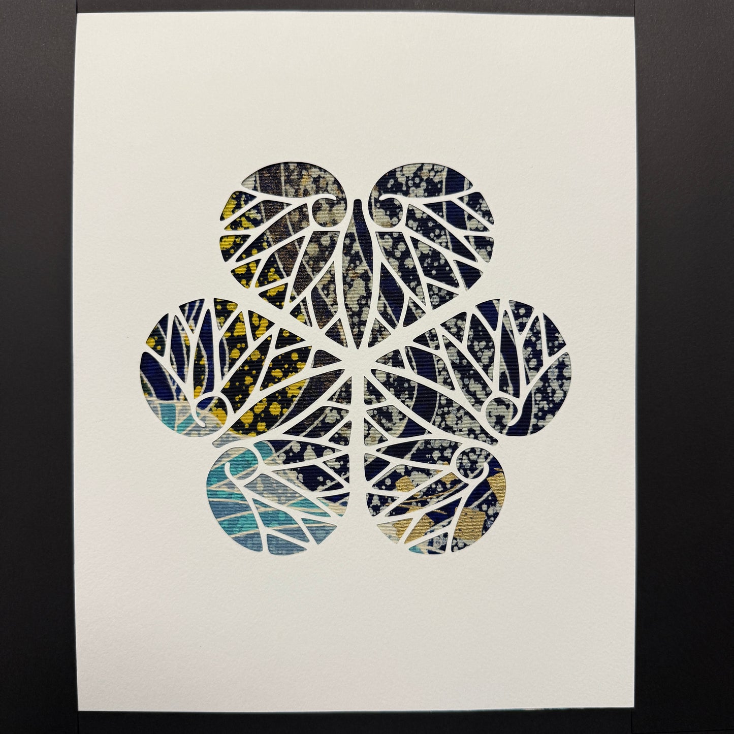 "Hollyhock" Katagami Art