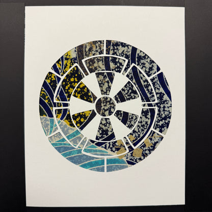 "Wheel Crest" Katagami Art