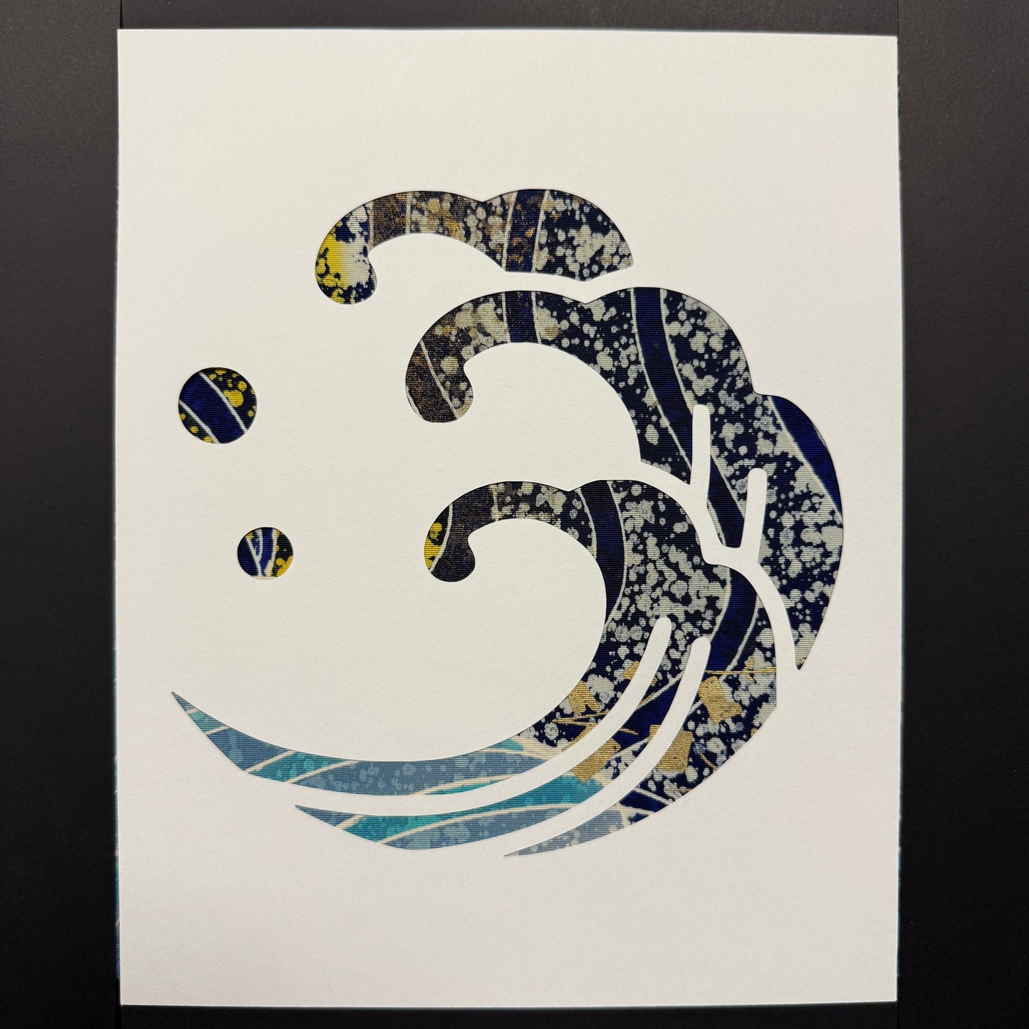 "Wave Crest" Katagami Art