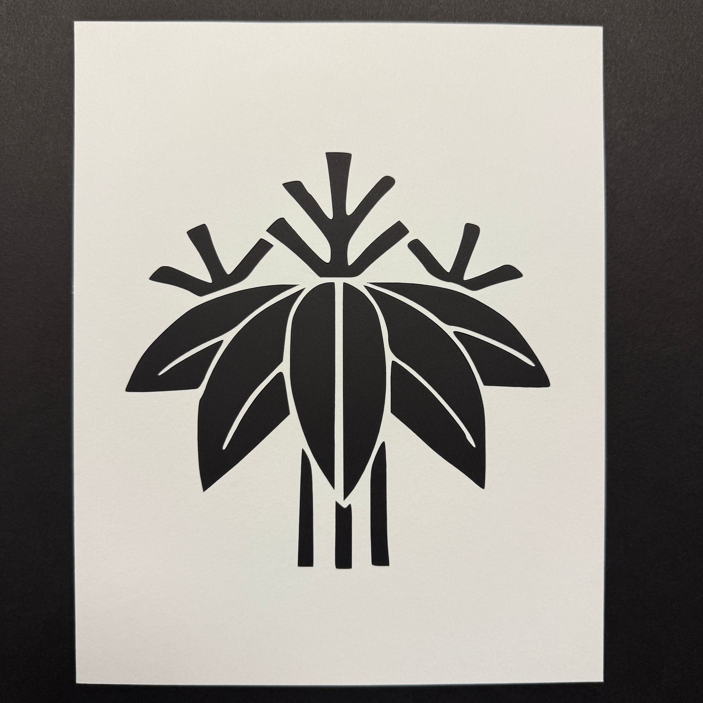 "Bamboo Crest" Katagami Art