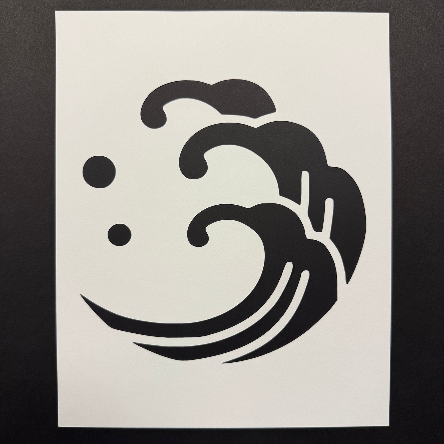 "Wave Crest" Katagami Art