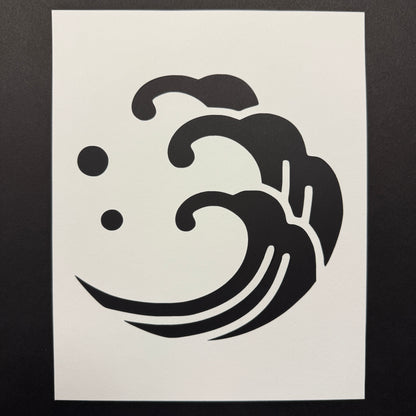 "Wave Crest" Katagami Art