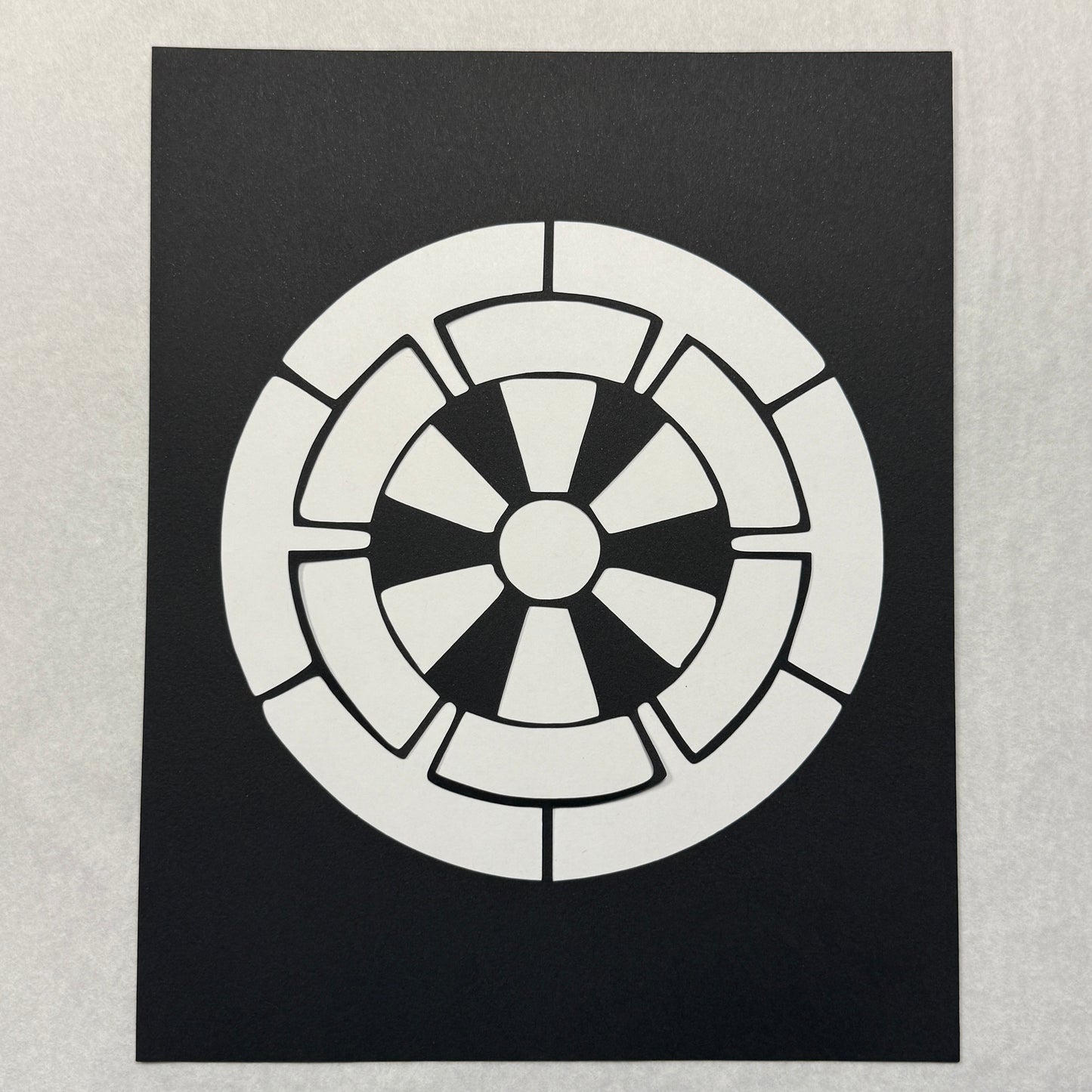 "Wheel Crest" Katagami Art