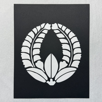 "Wisteria Crest" Katagami Art