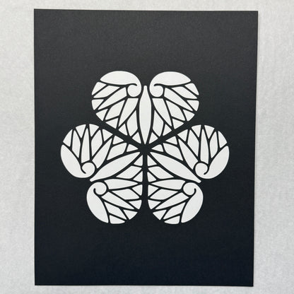 "Hollyhock" Katagami Art