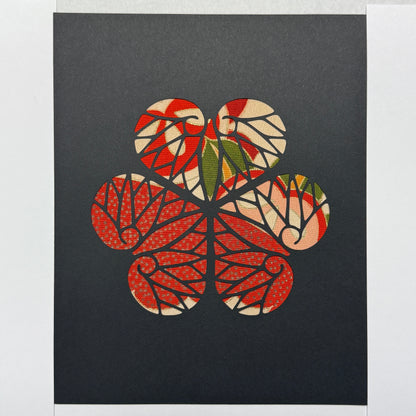 "Hollyhock" Katagami Art