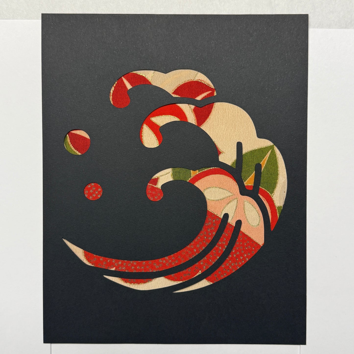 "Wave Crest" Katagami Art