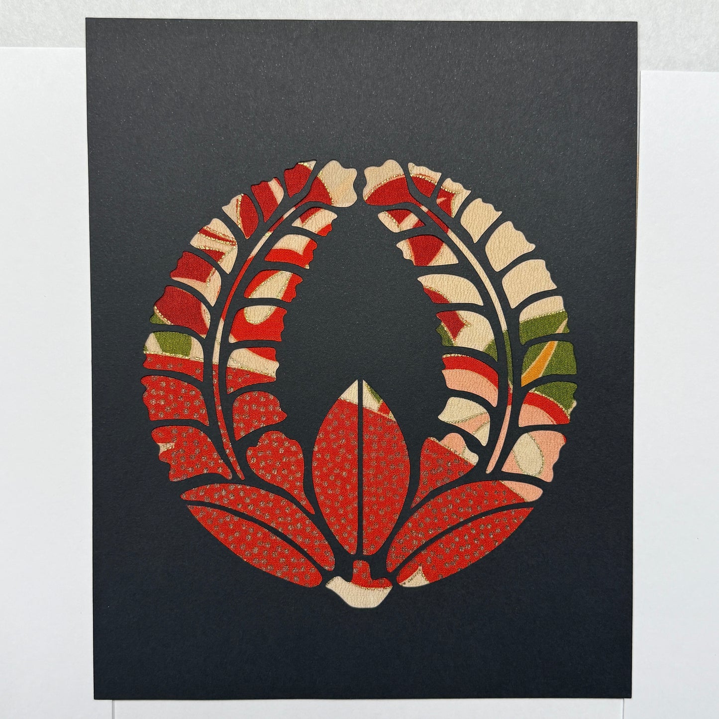 "Wisteria Crest" Katagami Art