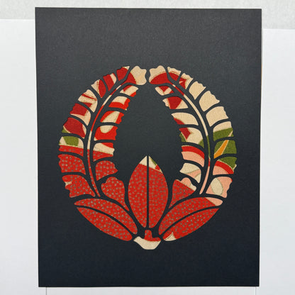 "Wisteria Crest" Katagami Art