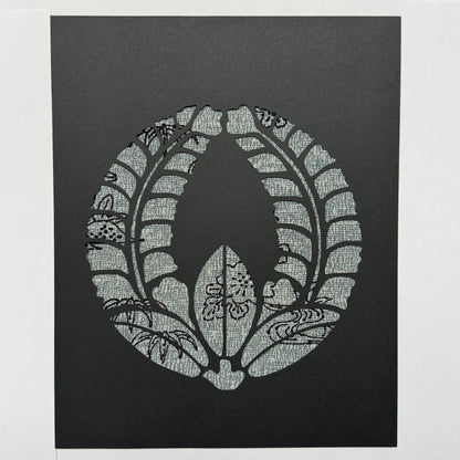 "Wisteria Crest" Katagami Art