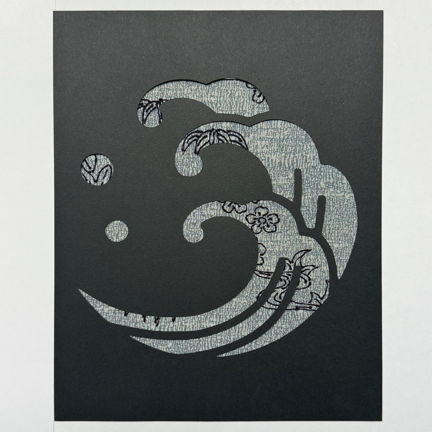 "Wave Crest" Katagami Art