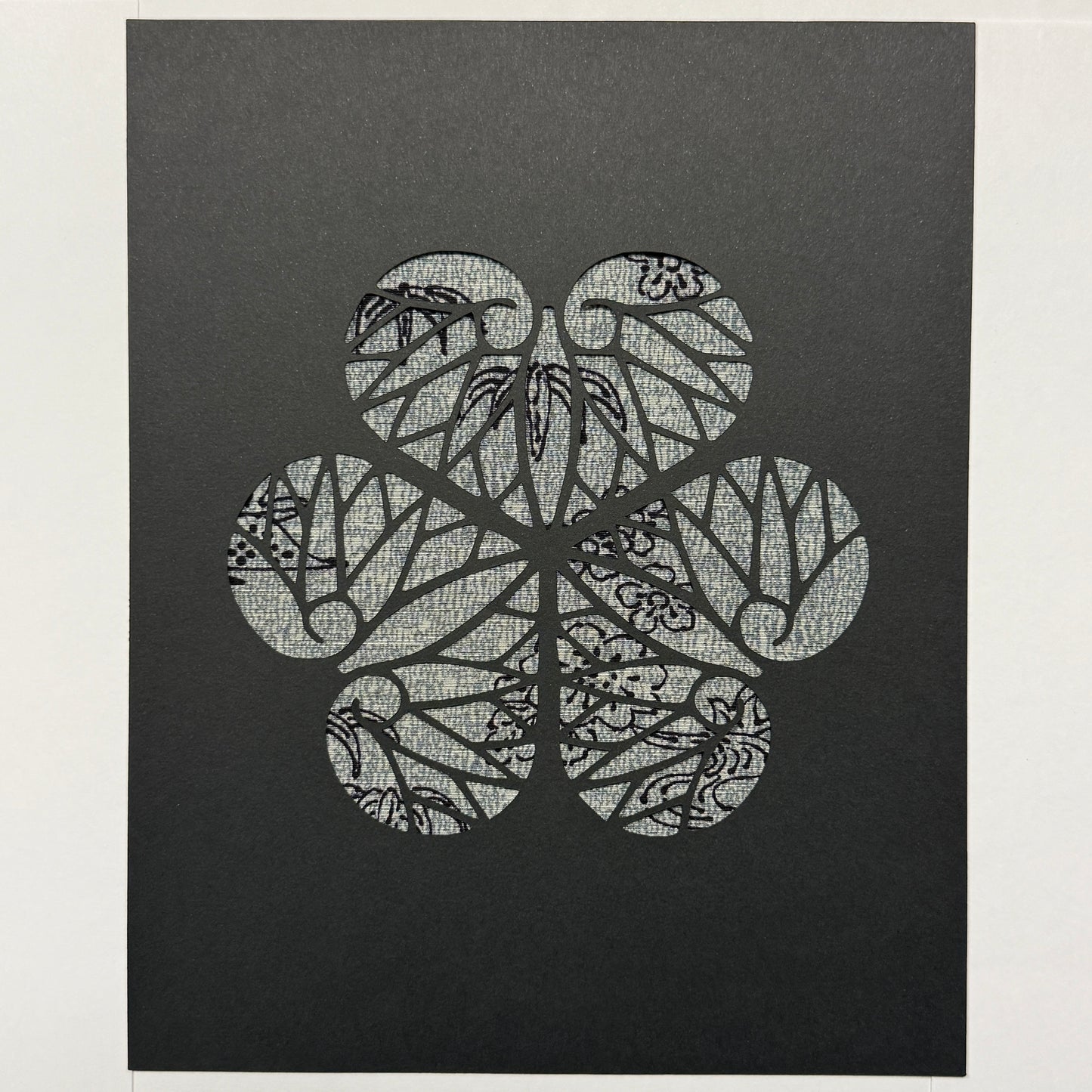 "Hollyhock" Katagami Art