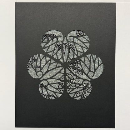 "Hollyhock" Katagami Art