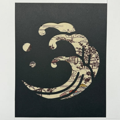 "Wave Crest" Katagami Art