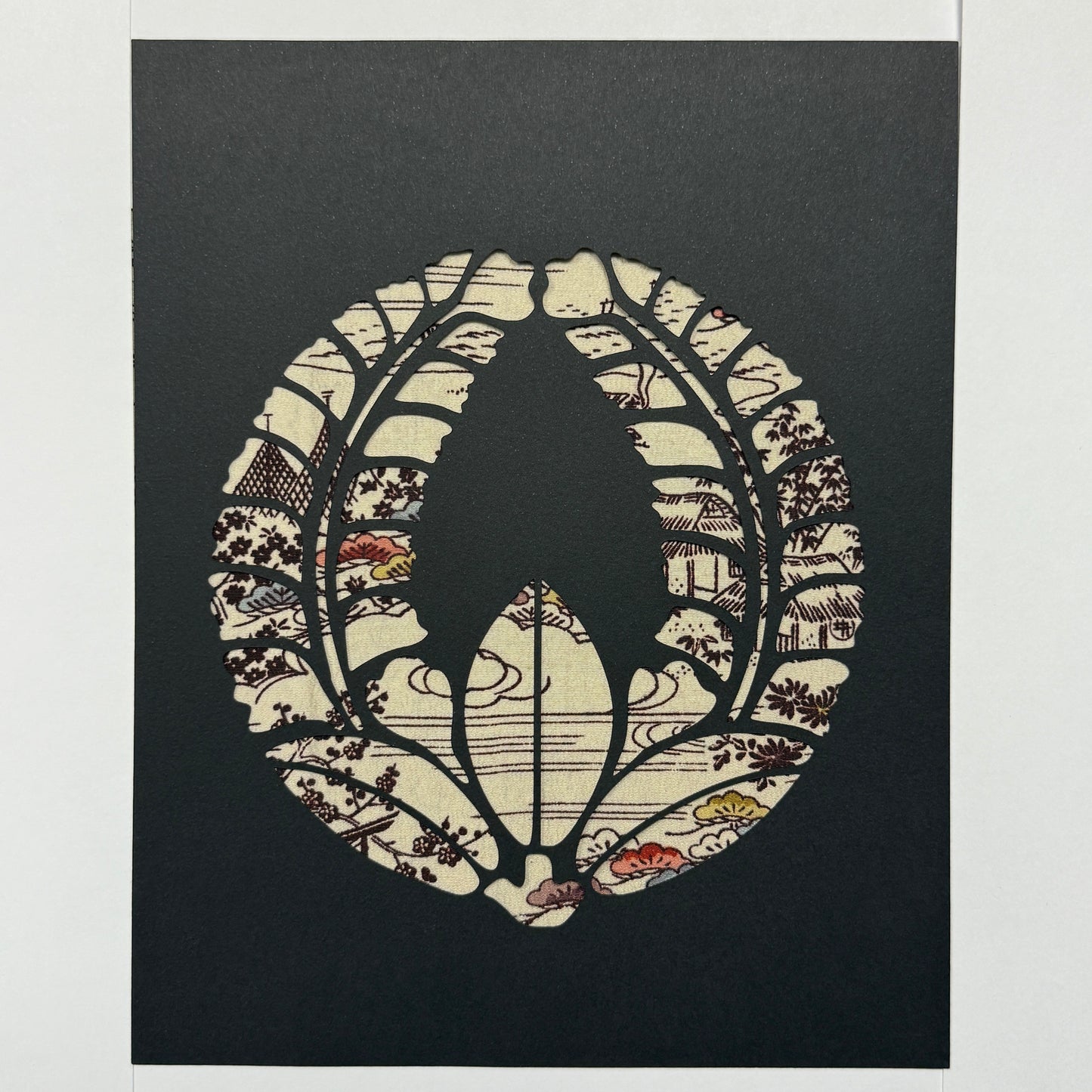 "Wisteria Crest" Katagami Art