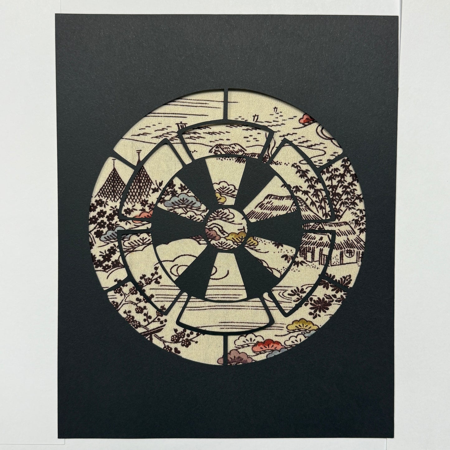 "Wheel Crest" Katagami Art